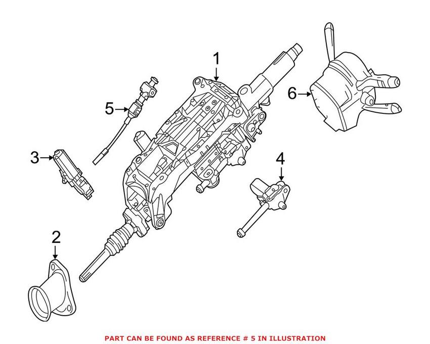 Mercedes Steering Shaft - Upper 1664620013